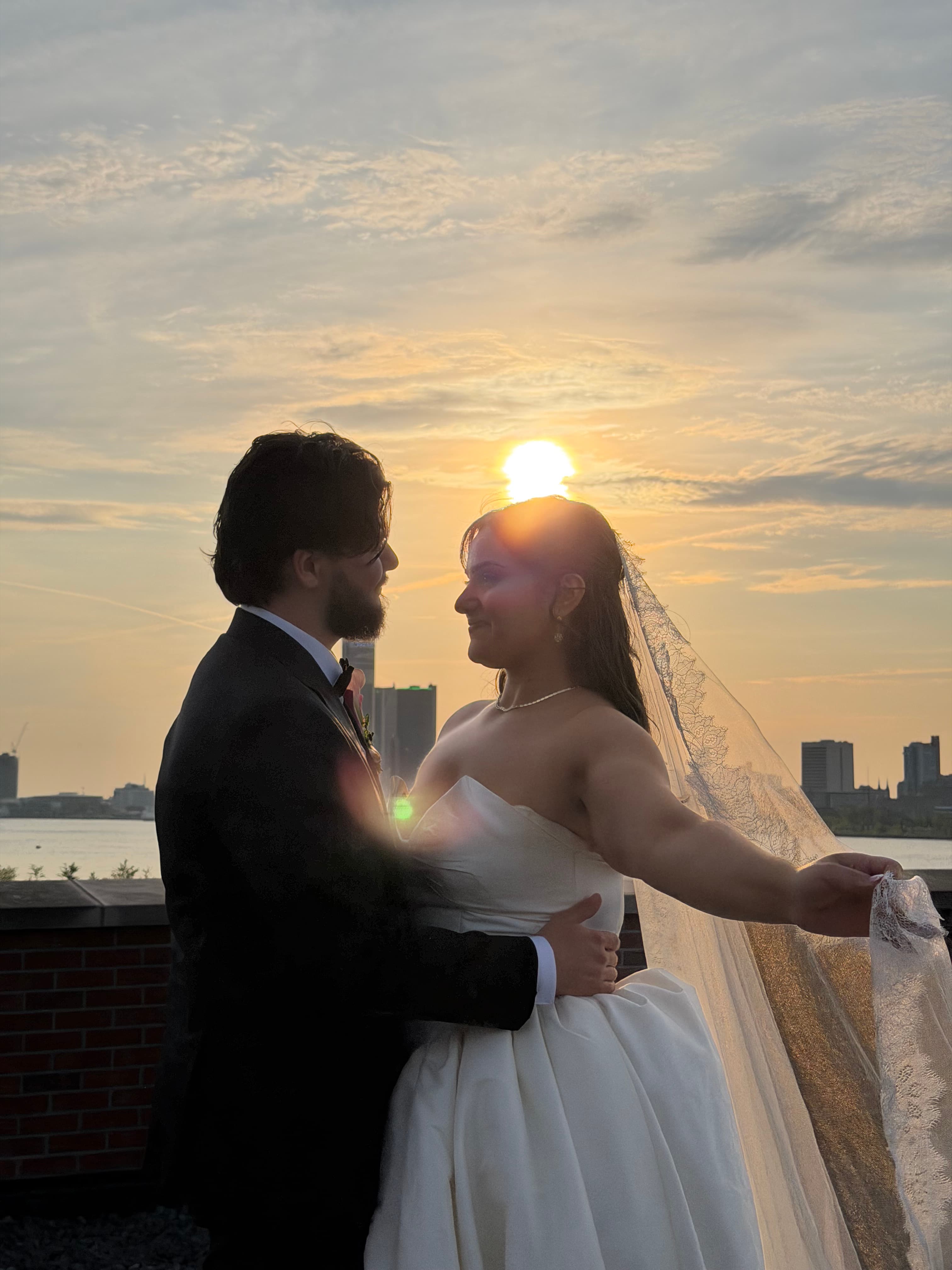 Alexa and Jake together at sunset
